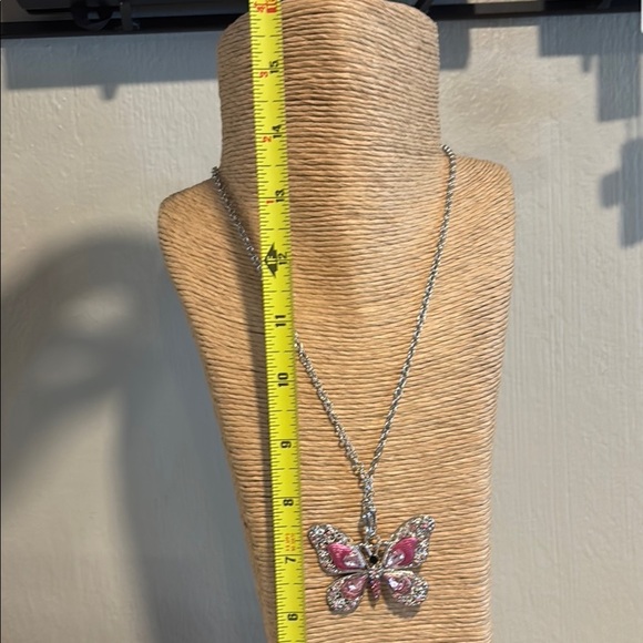 Paparazzi Pink and Silver Butterfly Charm Necklace - Picture 10 of 12